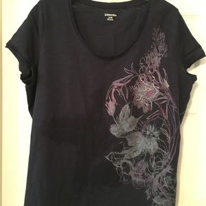 🌟BNWOT St Johns Bay S/S Tee Navy w/Print Size: XL